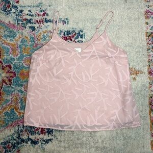 A New Day Flower Embroided Pink Tank